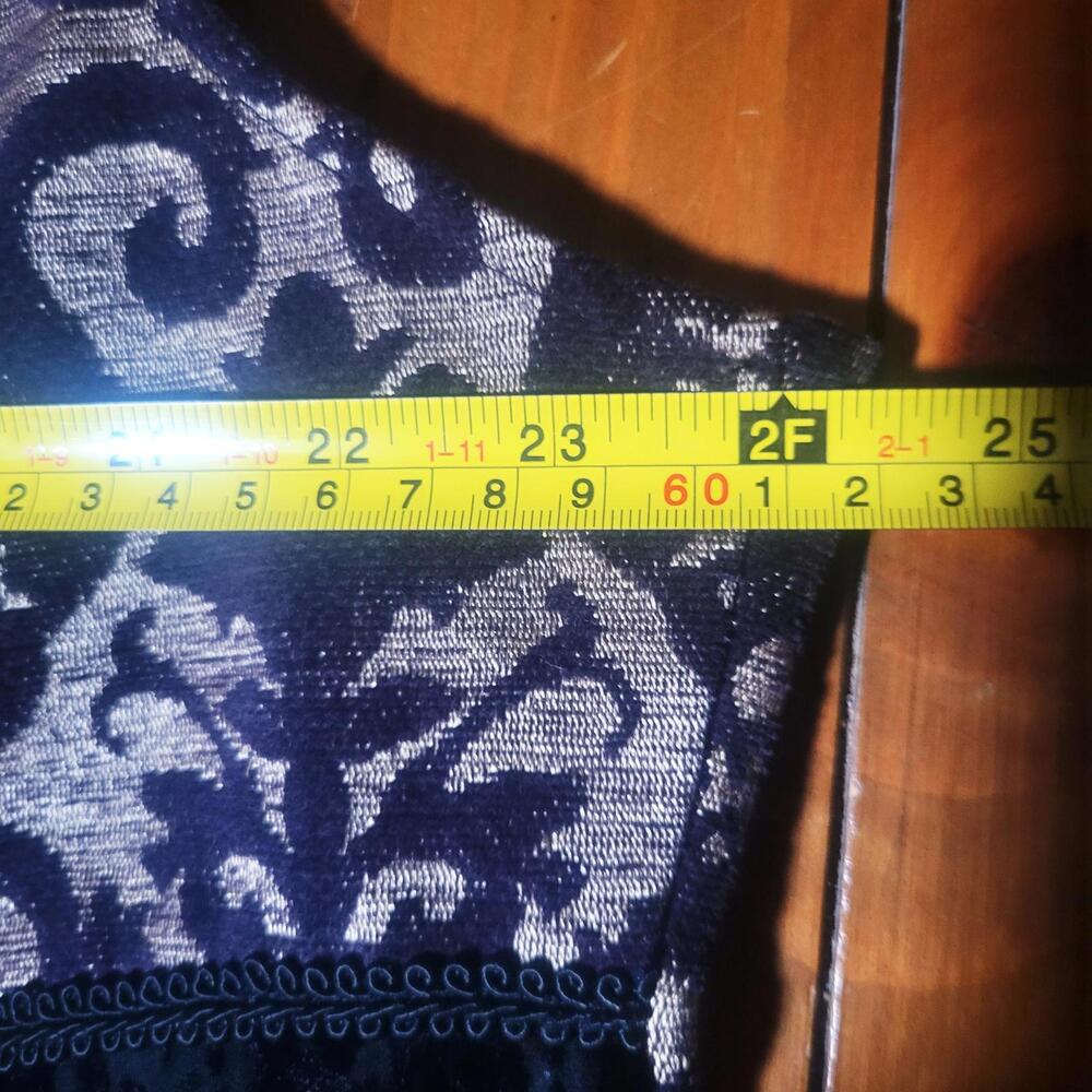 Coldwater Creek Phoebe Brocade Velvet Patchwork Vest - Size 2X (20W-22W) - Picture 7 of 9